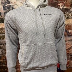 Champion Men's Light Gray Zip Up Sweater